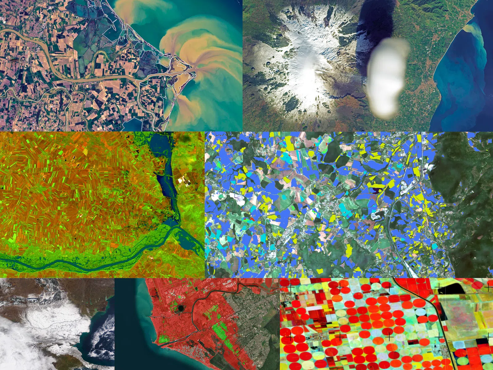Earth observation data rendered as a map